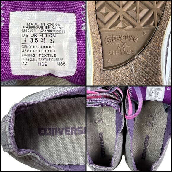 Converse Chuck Taylor All Star Junior Multi Tongue Athletic Low Top Sneakers 4 - Picture 11 of 12